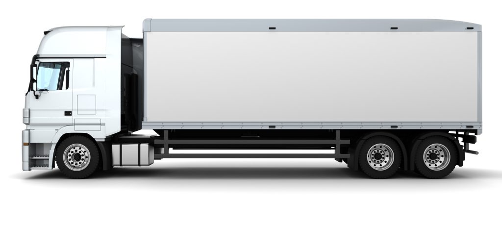 3d render cargo delivery truck